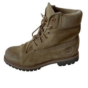 Timberland Boots Tan Yellow Suede Hiking Timberdry Primaloft Women's Size 9